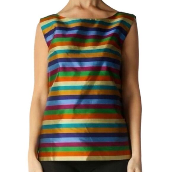 Talbots Top 100% Raw Silk GORGEOUS 10P EXCELLENT CONDITION  like new - Picture 6 of 6